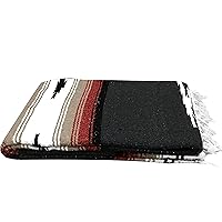 Open Road Goods Thick Mexican Blanket- Red/Maroon, And