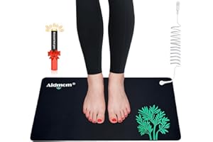 AIDMOM Grounding Mat for Bed, Grounding Pad for Sleep, Grounding Mattress Pad, Earthing Pad for Feet, Mats for Desk, Earth, Pads for Bedding, Wellness Gift (24"x16")