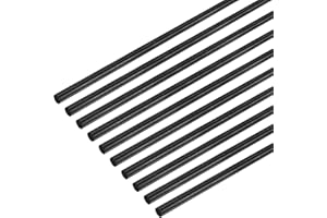 M METERXITY 10-Pack Carbon Fiber Rods, 300mm Length 0.5mm Dia Carbon Fiber Solid Matte Pole for RC Airplane/DIY Craft/Quadcopter Arm/Scale Model Kite Wing Tube [11.81 x 0.02IN]