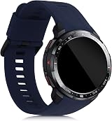 kwmobile 2x Straps for HONOR Watch GS Pro Silicone Replacement Bands Black Dark view 2