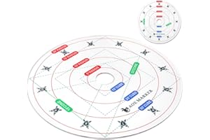 GRAJAR D&D 5e Damage Template with 1" Center Hole - 30' Cube/Cone Acrylic AOE Measurer, RPG Alignment Tool for Precise Spell Casting, Tabletop Gaming Accessories & DM Gifts, Tools for Dungeons and Dragons