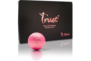 Trust Golf Balls - Aurora & Rosa Crystal Urethane Series | Eye-Catching & Easy to Spot | Maximum Distance, Soft Feel, Straight Flight, & Greenside Control | Blue, Orange, Pink, Yellow | 12 or 48 Balls