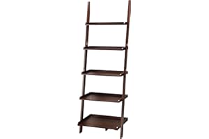 Convenience Concepts 5 shelves, American Heritage Bookshelf Ladder, Espresso, 72.75" x 25"