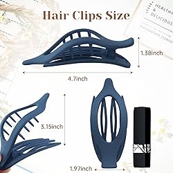 French Flat Hair Clips for Women - 6Pcs Flat Hair
