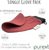 PureXT Exfoliating Glove Kessa Hammam Body Scrubber 250D Maroon view 7