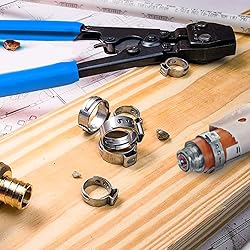 PADTON 50 Pack 5/8 Inch Stainless Steel PEX Cinch