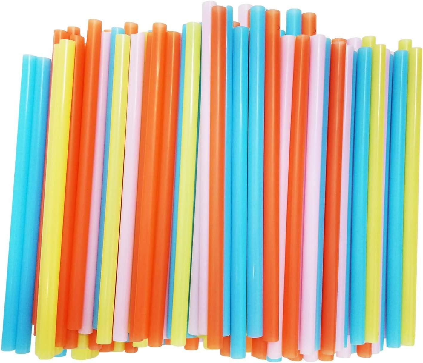 Jumbo Smoothie Straws, Assorted Colors [100 Pack] Home