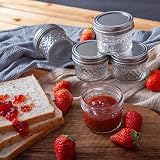 Hniuyun Glass Regular Mouth Mason Jars 120ml 12Pcs with Silver Lids Clear view 4