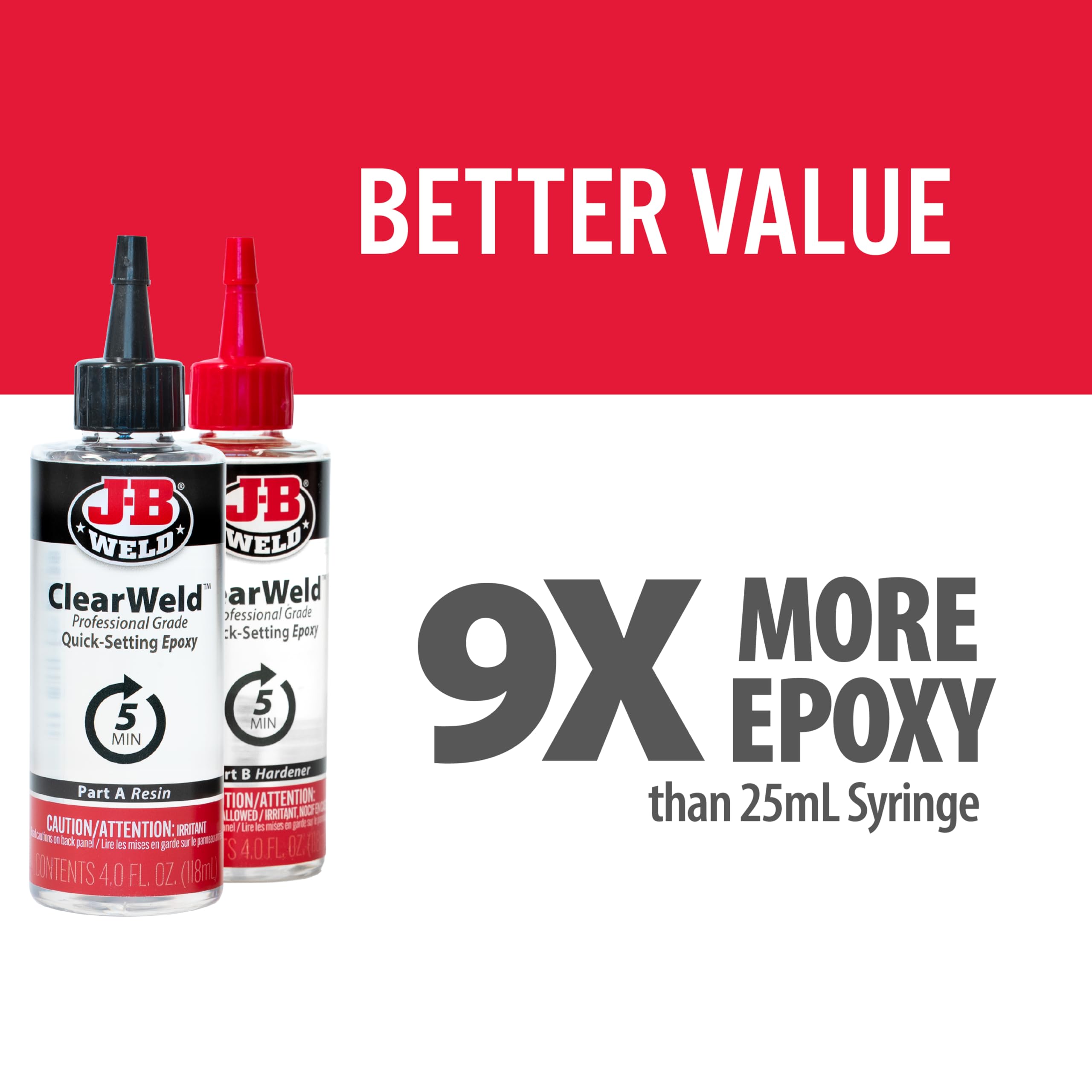 J-B Weld Pro Size ClearWeld 5 Minute Set Epoxy