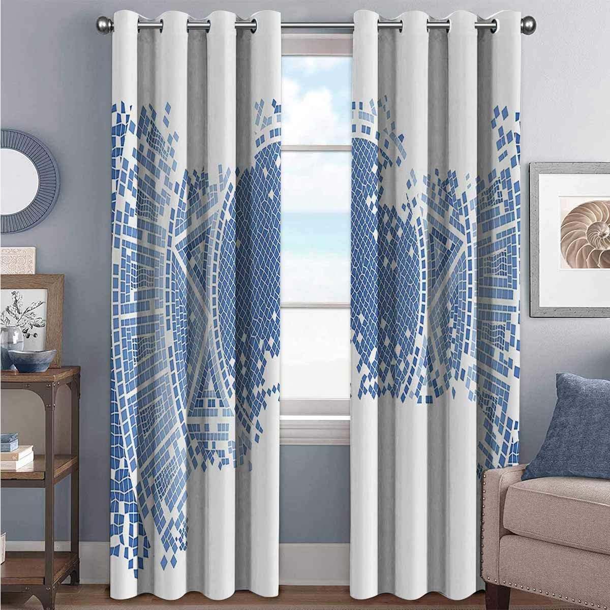 Cortina geométrica de 85 % a 95 % de oscurecimiento con patrón de