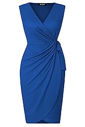 oten Women Deep V Neck Work Bodycon Dresses Tummy