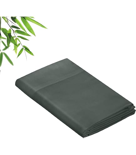 DOZ By SIJO 100% Organic Bamboo Sheet - Cooling, Buttery Soft, 145 GSM, Oeko-TEX Certified (Flat Sheet, Clay, Full/Queen)