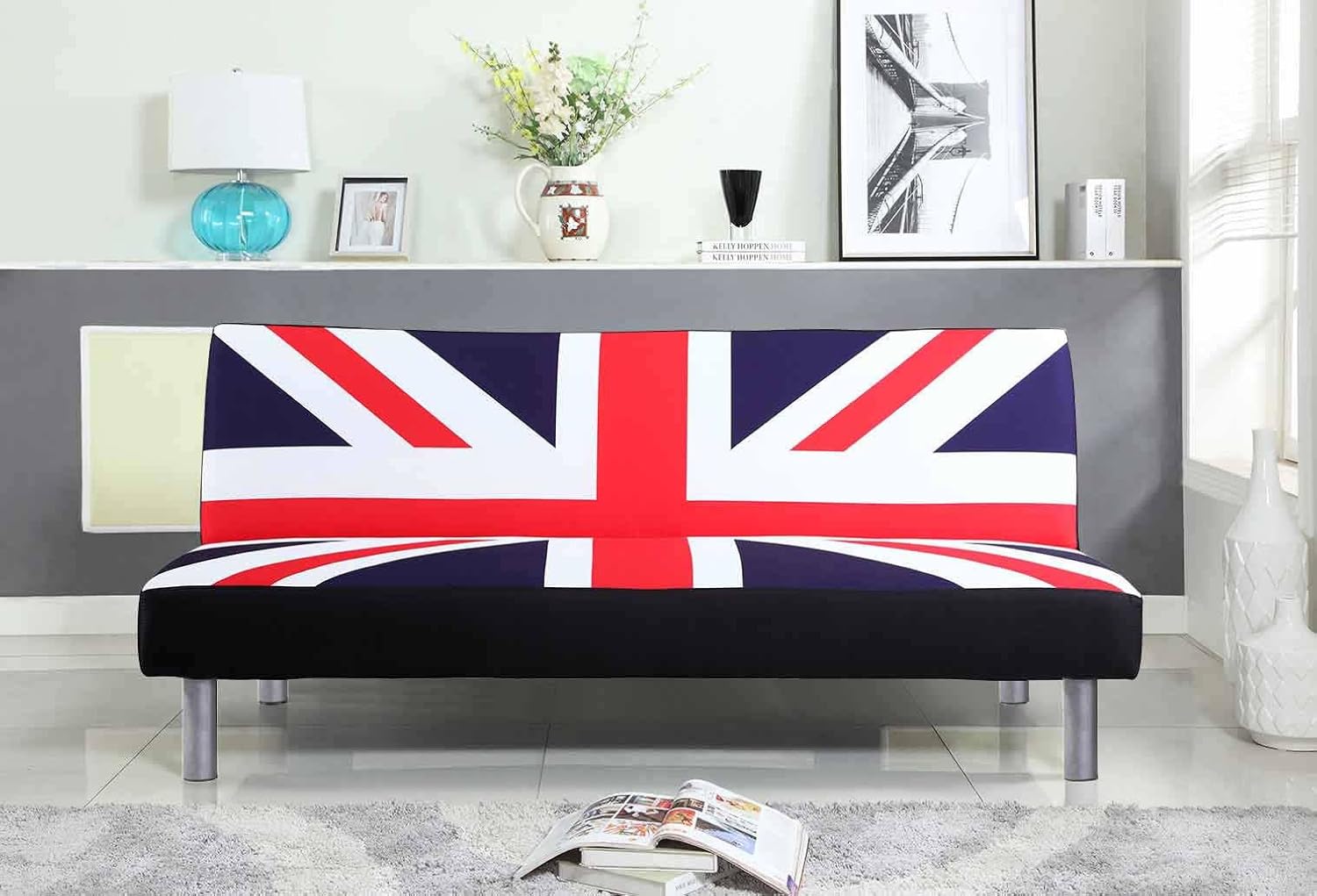 Luxury Cool Union Jack British Flag Fabric 2 3 Seater Small Sofa