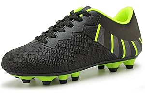 Hawkwell Kids Athletic Firm Ground Outdoor Comfortable Soccer Cleats(Toddler/Little Kid/Big Kid)