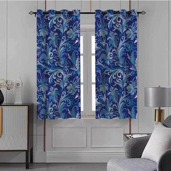 Amazon.com: Curtains for Living Room Navy Blue,Blackout Curtain Grommet