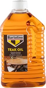 Bartoline Teak Oil 2L Deep Penetrating Wood Oil for Outdoor Indoor Furniture