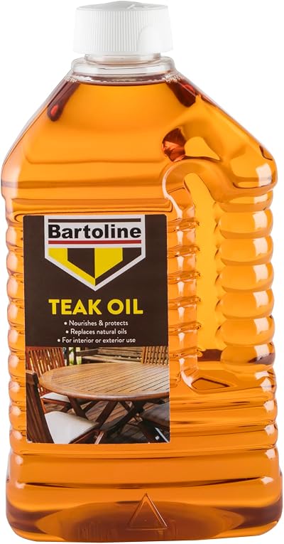 Bartoline Teak Oil 2L Deep Penetrating Wood Oil for Outdoor Indoor Furniture