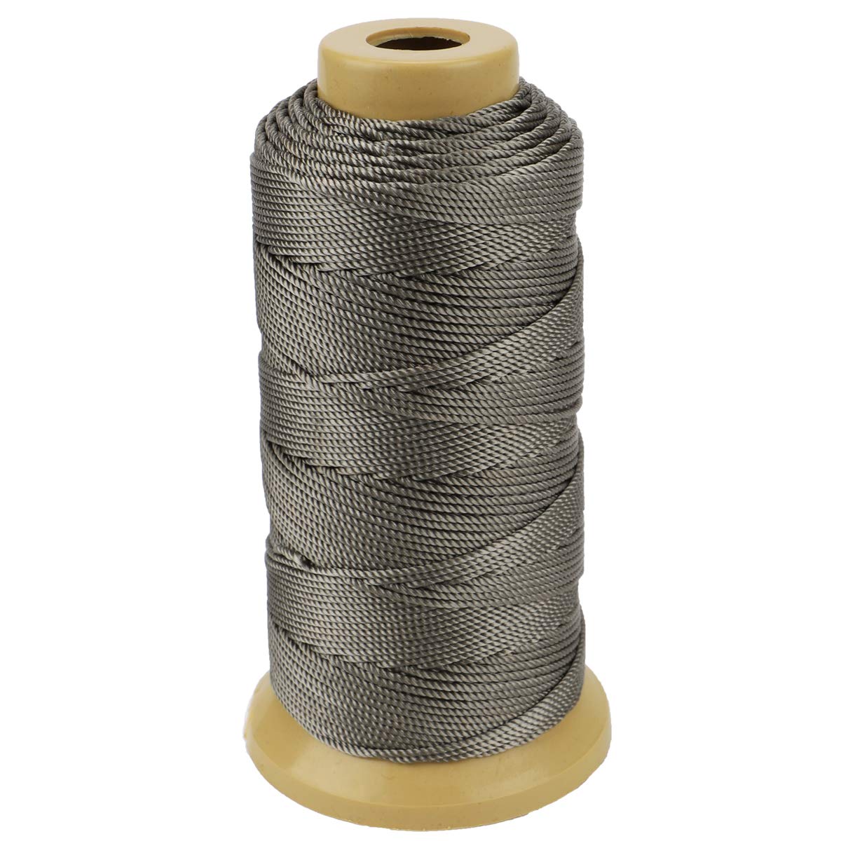 McFanBe 328 Feet Twisted Nylon Twine String Cord for Gardening Marking DIY Projects Crafting Masonry (1.5mm-328 feet, Gray)