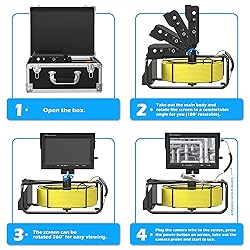 Sanyipace Sewer Scope Camera 165FT/50M, 9'' LCD