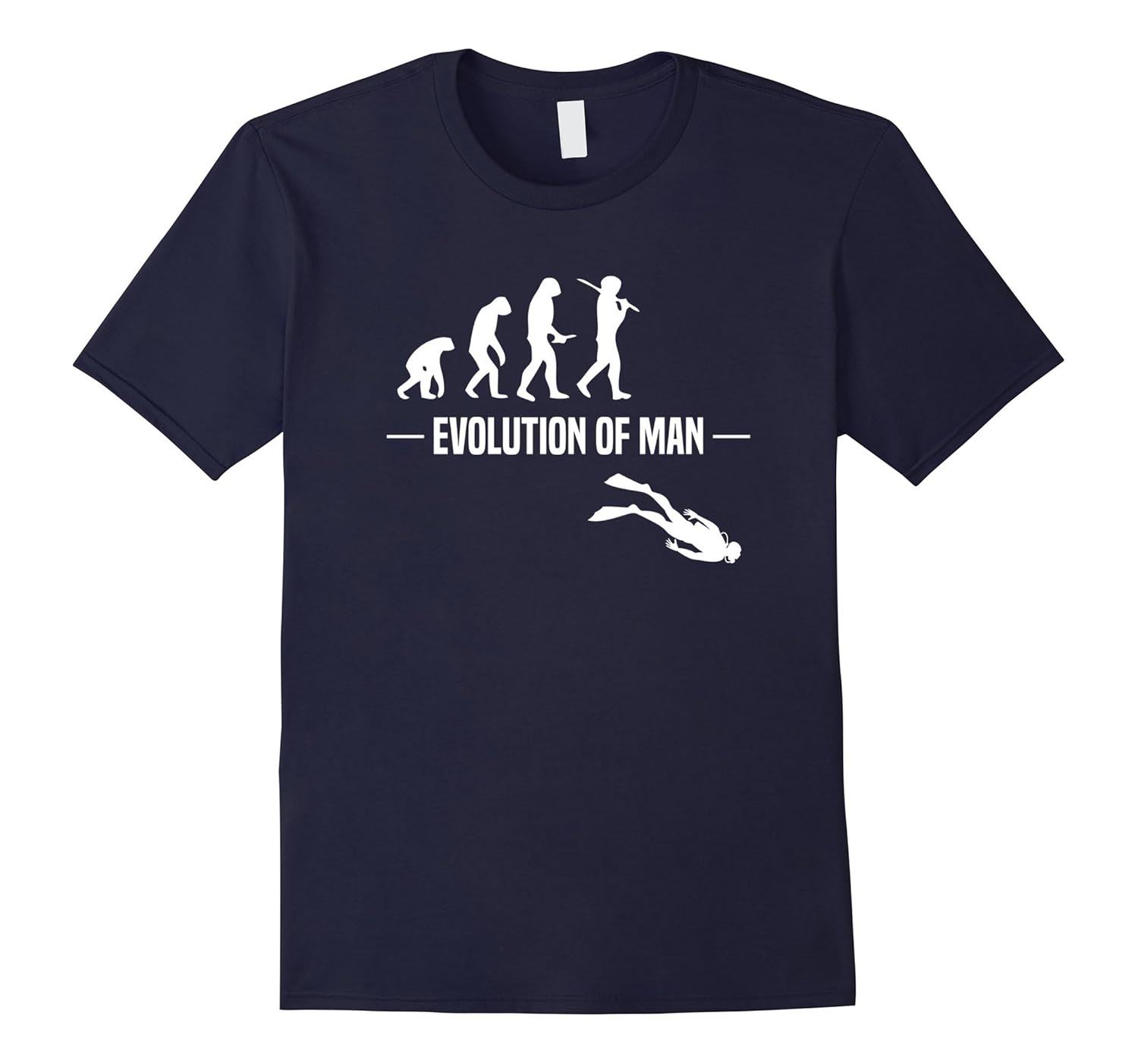 Evolution of Man T-Shirt Funny Scuba Diving Tee-ANZ