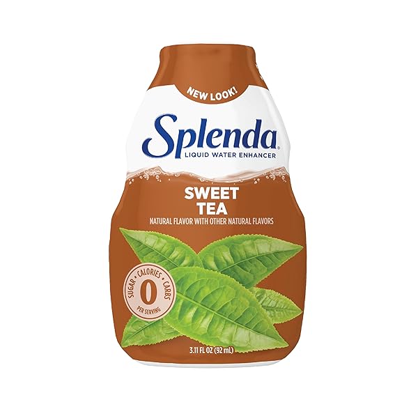 SPLENDA LIQUID WATER ENHANCER DROPS, SUGAR FREE, ZERO CALORIE, NATURAL FLAVOR, CONCENTRATED DRINK MIX, 3.11 FL OZ EACH BOTTLE (SWEET TEA, 1 PACK)