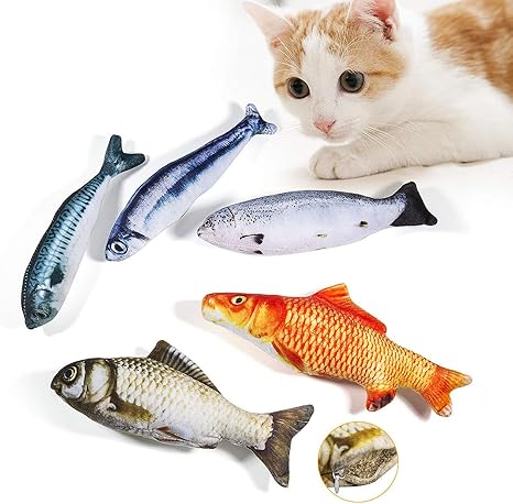 Lizhige Cataire Jouets Poisson 5 Pieces Catnip Cataire Cat Jouets Simulation En Peluche Poissons Forme Jouet Interactif Pour Chat Poupee En Peluche De Forme De Poisson De Jeu De Menthe Amazon Fr Animalerie