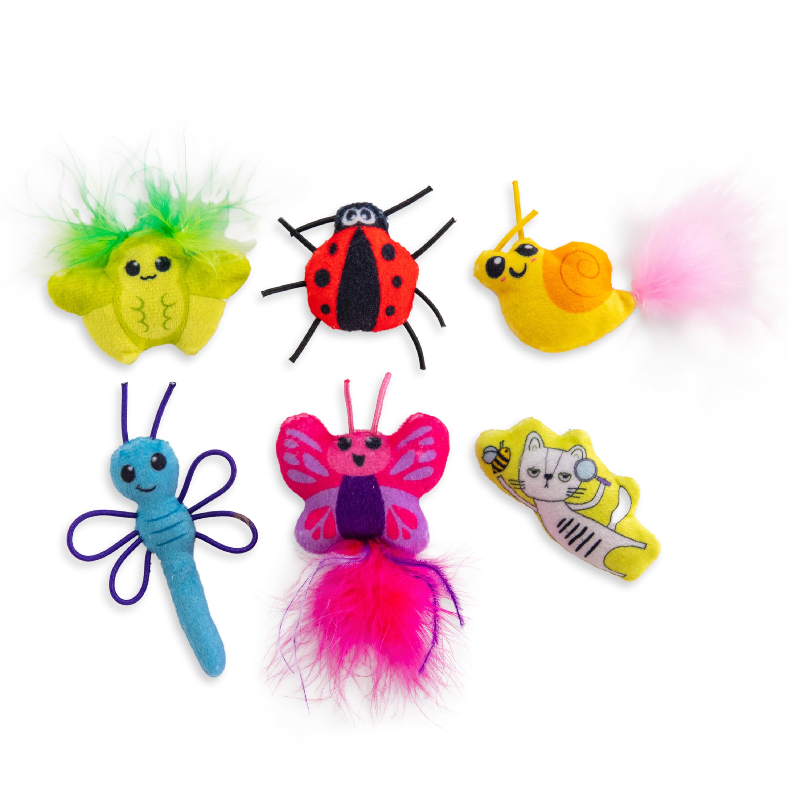 Catstages Cute As A Bug Kicker Catnip Toys 6pk, Small, Multicolored