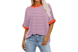 LIKEOULI Womens Tops Comfortable Print Round Neck Short Sleeved Top Blouse T-Shirt Summer Outfits for Women 2024