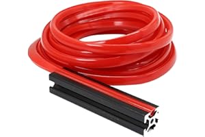 BLCCLOY 4 Meters 8mm 3030 Series 1515 15 Series Aluminum Extrusion 8mm Aluminum Profile Slot Cover Flat Seal for 8mm Slot Seal Strip 30mm x 30mm and 1.5 inch x 1.5 inch Aluminum Extrusion Rail-Red