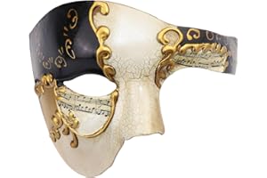 Thmyo Half Face Men's Phantom Of The Opera Vintage Design Venetian Carnival Masquerade Mask