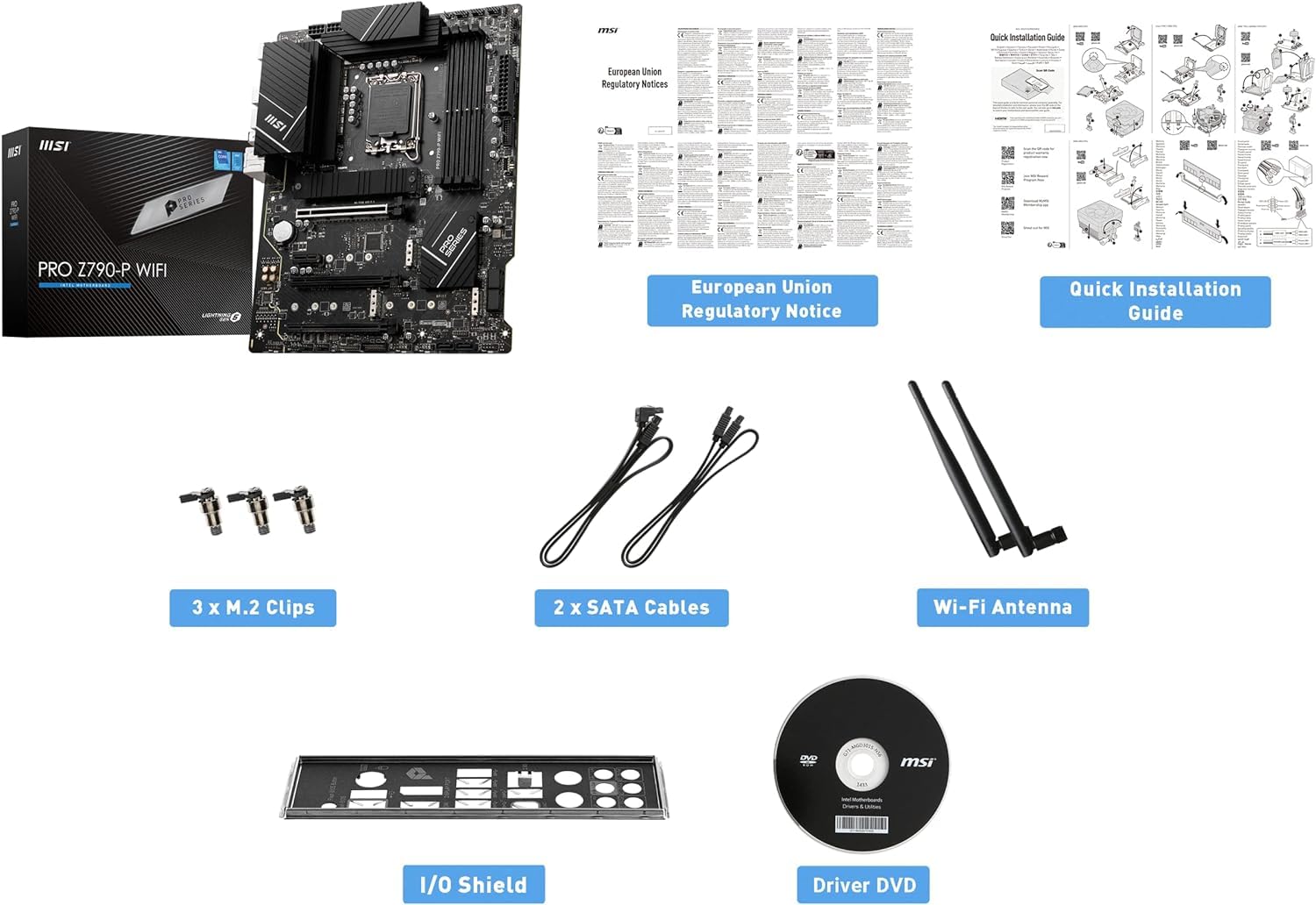 INLAND Micro Center CPU Motherboard Intel Core i7-14700K 20 Cores up to 5.6 GHz Unlocked LGA 1700 Desktop Processor with Integrated Graphics Plus MSI PRO Z790-P WiFi DDR5 ProSeries Motherboard