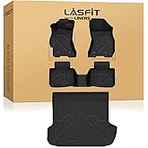 LASFIT Floor Mats & Cargo Mat Fits for Subaru Outback 2015-2019, All Weather TPE Custom Fit Easy Clean Durable No-Curling Car Accessories for Outback 2019-2015 Floor Liners & Trunk Liner, Black