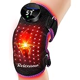 RELEXNOW Red Light Therapy for Knee with Heat & Vibration Massage, Extension Band, Wireless Controller, 660nm&850nm Near Infrared Light Therapy Heated Device for Knee/Elbow/Shoulder