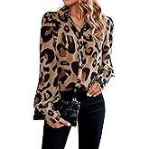 SHENHE Women's Button Down Shirts Long Sleeve Casual Office Work Blouse Tops