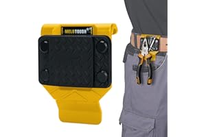 MELOTOUGH Magnetic Tool Holder, N48 Strong Magnetic Belt Clip for Nails, Screws, Drill Bit, Wrenches, Screwdrivers, Hammer, Sockets and Other Metal Tools and Hardware - Fits Up to 2.7" Belt