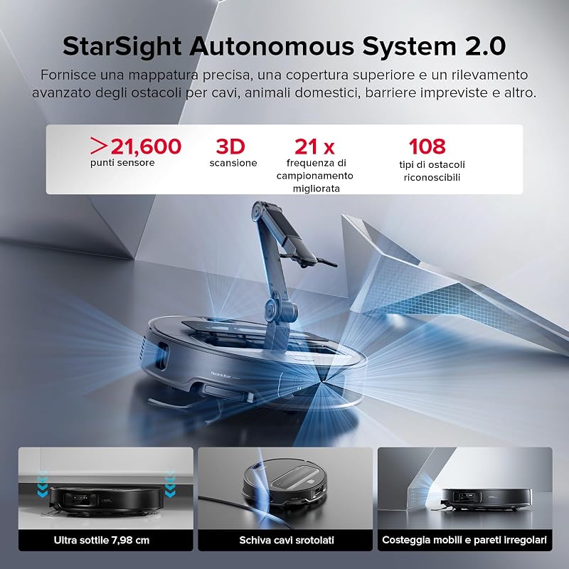 Saros Z70 Robot Aspirapolvere con Braccio Meccanico OmniGrip