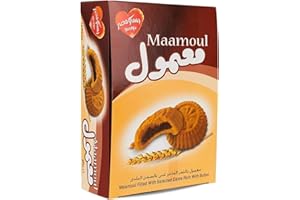 BONBALLOON Maamoul Bisco Misr Date Filled Cookies Stuffed Mamoul Ma’moul With Premium Dates Biscuit Snack Tea Coffee Halal Food Excellent Taste Fresh 12 Pcs ( 1 oz / 29 gm Each Pcs ) معمول بالتمر من إنتاج بسكو مصر