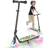 Gyroor KS2 Kids Electric Scooter with LED Lights – Safe 5 MPH Speed, Foot Sensor Start, Adjustable Handlebar, Fast Charging, for Ages 6–12