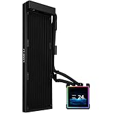 Lian Li HydroShift II LCD-S 360 Fanless Liquid CPU Cooler, Square LCD,Black | 3.4" Hot-Swappable IPS Screen, Fanless AIO, Slim 24mm Radiator, Cleaner Tube Routing, LGA 1851/1700, AM5/AM4 (HS2LCDS36NB)
