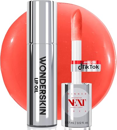 Wonderskin Lip Oil Rehab Serum Tinted Hydrating Lip Oil Flirt 0.2oz