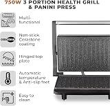 Tower Health Grill Panini Grill 750W Cerastone Coating Black Stainless T27038 view 2