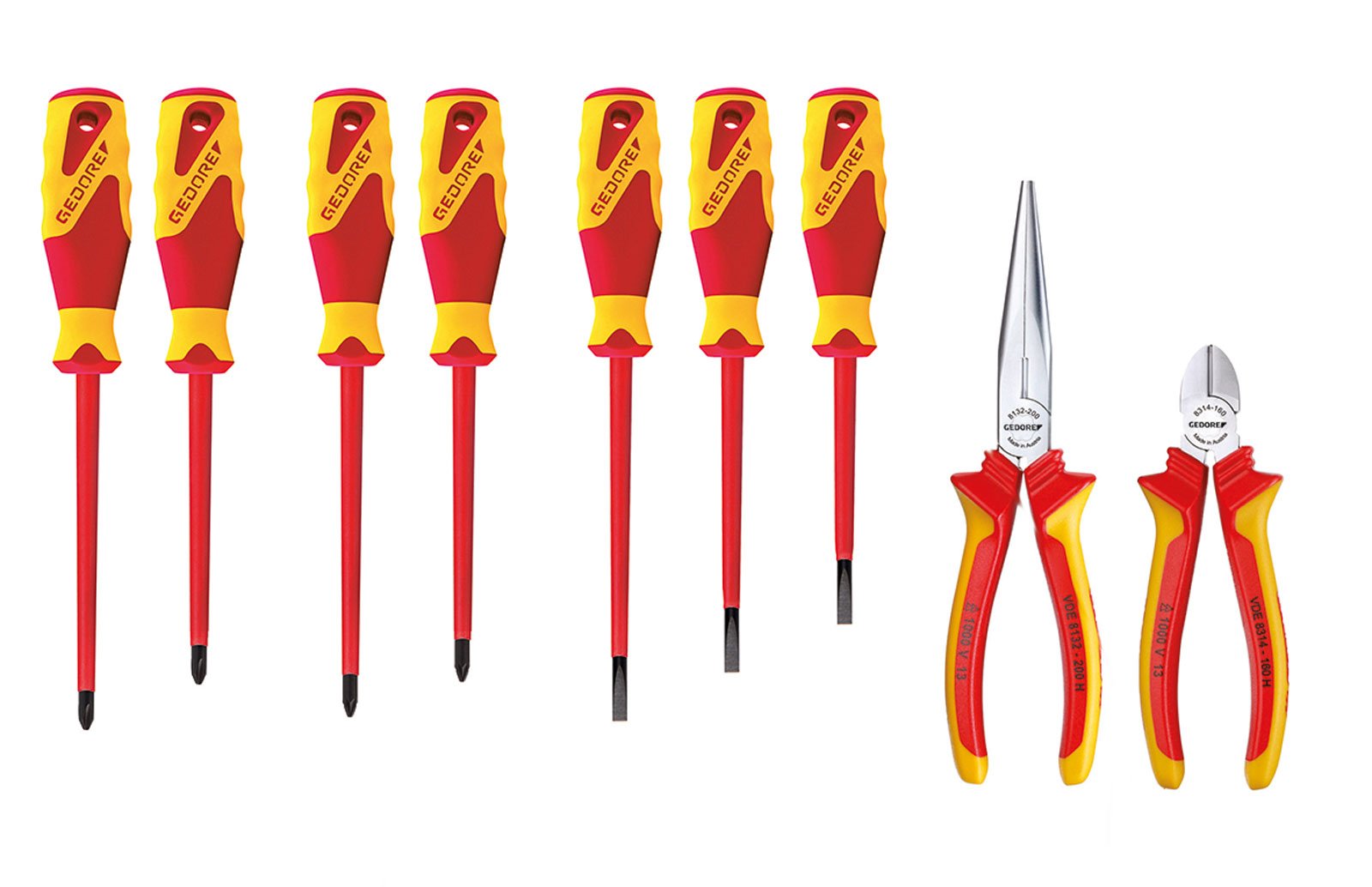 Gedore S 1100 W-002 VDE Pliers/Screwdriver VDE Assortment