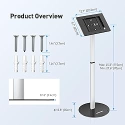AboveTEK Anti Theft iPad Floor Stand, Robust