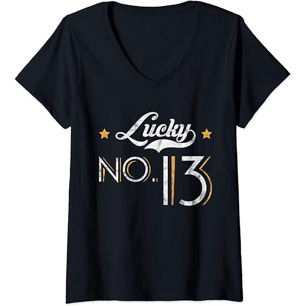 Amazon.com: Lucky Number 13 Distressed Great Vintage Gift Long