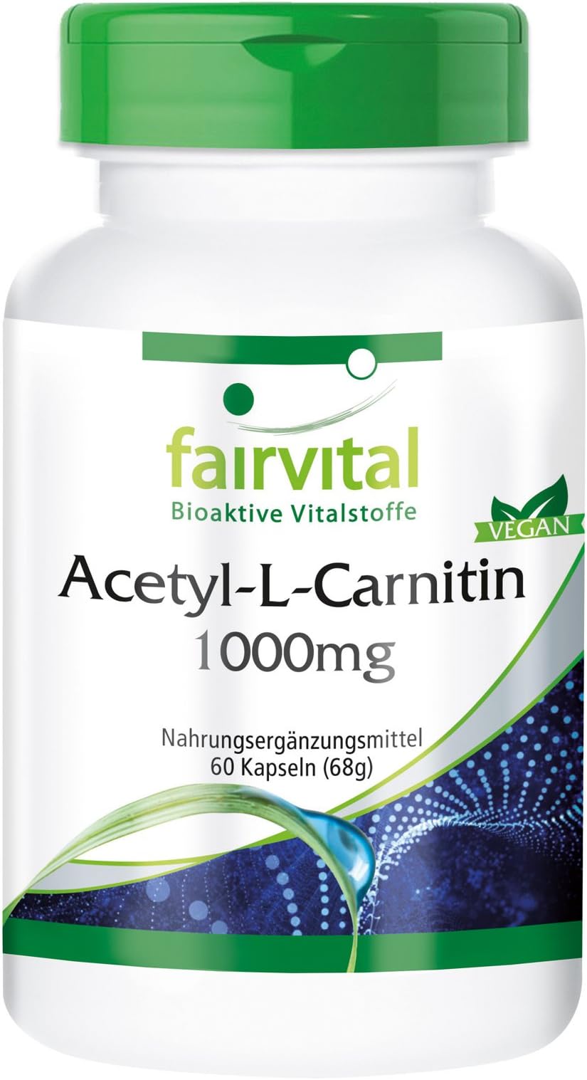 Acetyl-L-carnitine 1000mg - Vegan - HIGH Dosage - 60 Capsules - ALC