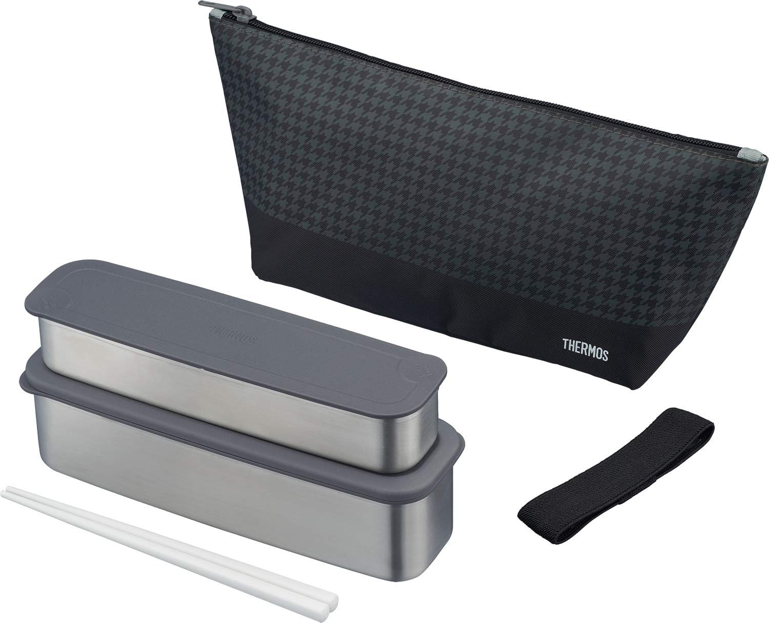 サーモスフレッシュランチボックス二段式DSA803W BKC