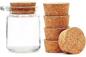 Juvale 6 Pack Size 28 Tapered Cork Stoppers for Bottles, Jars, DIY Art Projects, Crafts, Plugs for Wine Barrels (2.1 x 1.88 x 0.94 In)