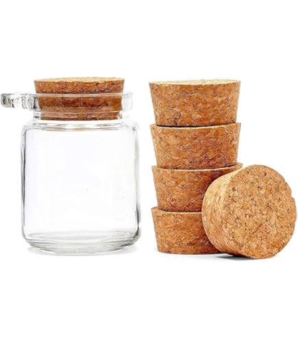 30pcs Tapered Corks And 5pcs Wine Pour Chips, Wine Bottle Stoppers Natural Cork Tapered Corks