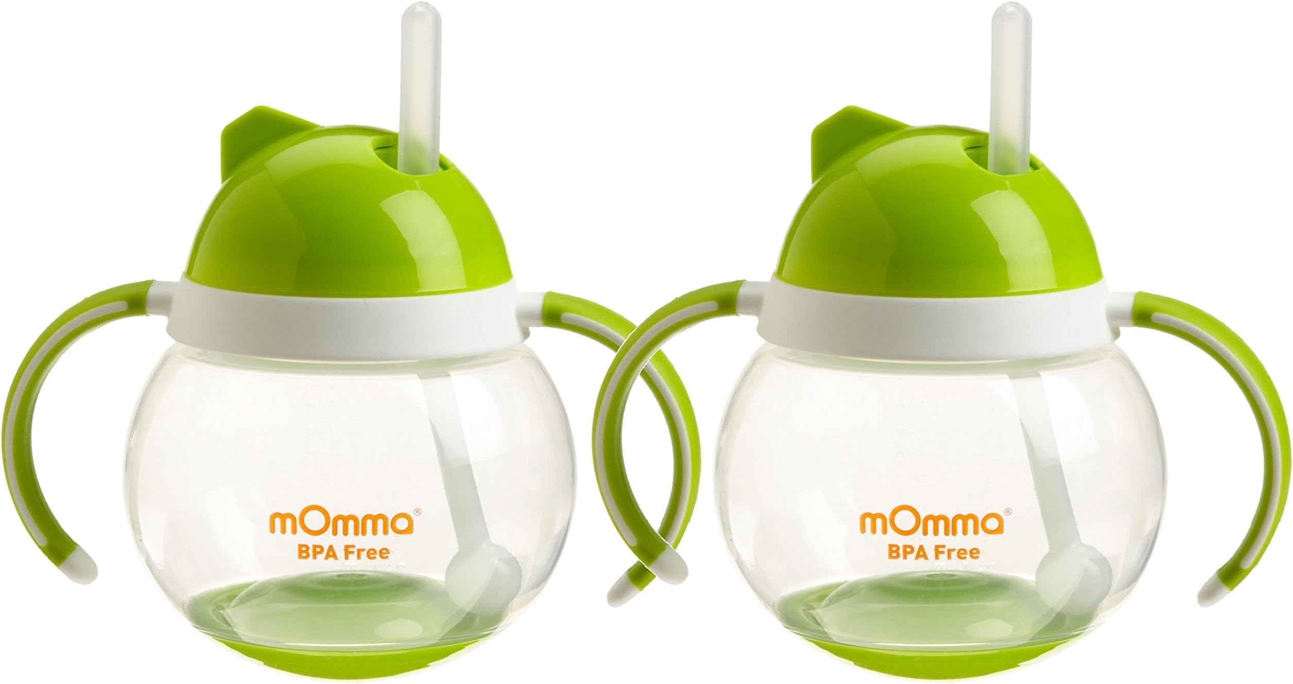 Lansinoh mOmma Straw Cup with Dual Handles, Green, 2 Count