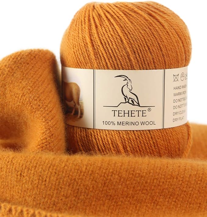 TEHETE 100 Merino Wool Yarn for Knitting 3Ply Luxury Warm